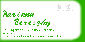 mariann bereszky business card